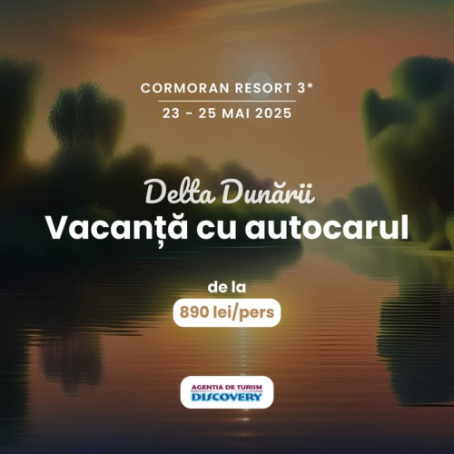 Vacanță cu autocarul în Delta Dunării de la doar 890 lei/persoană