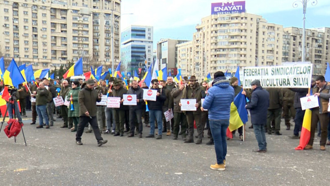 Protestul sindicatelor din silvicultură pentru salvarea drepturilor angajaților